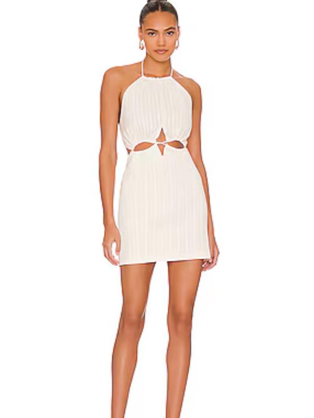 Significant other. Cream Halter Cutout Ribbed Mini Dress. Size 8. Gorgeous on!